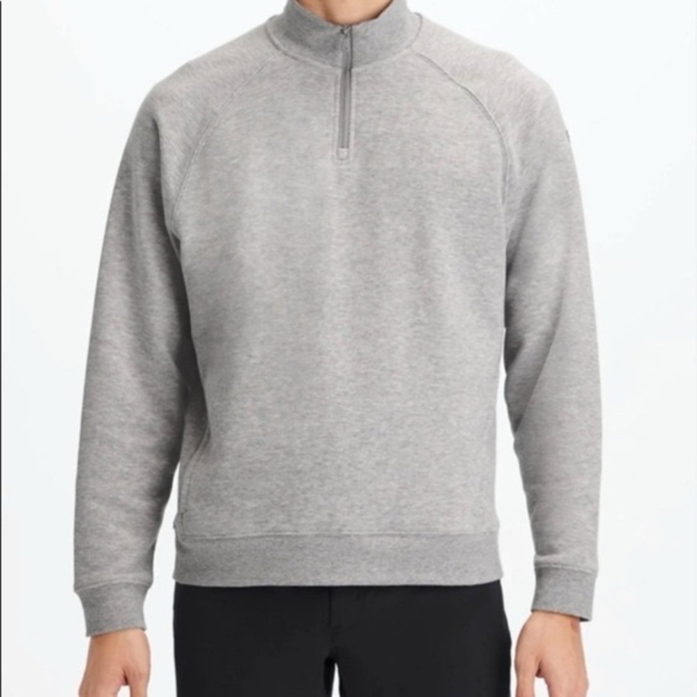 Fabletics 1/4 zip Go- To Grey Sweatshirt